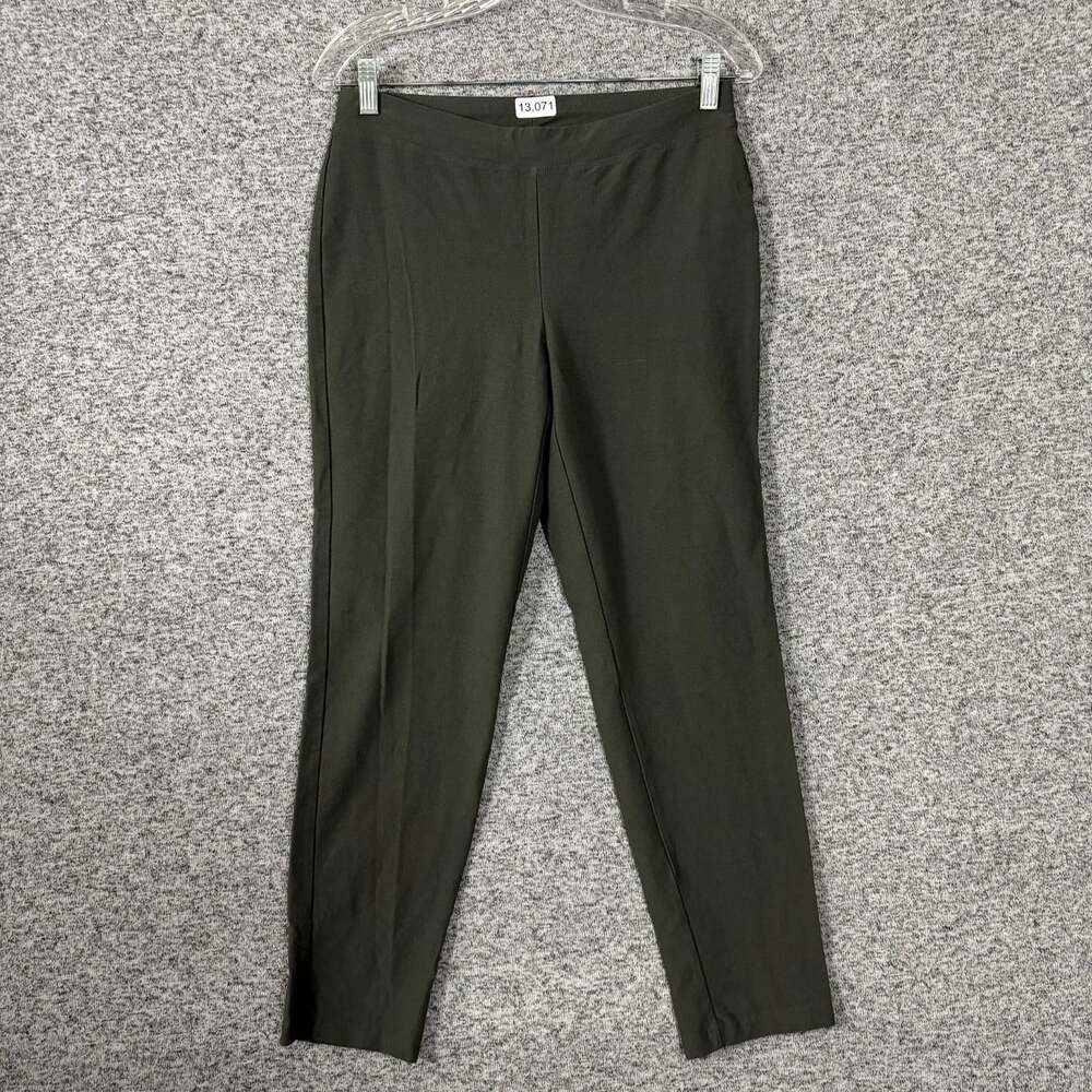 Eileen Fisher Women's Size Small Green Viscose Pull On Skinny Leg Pant